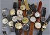 A quantity of assorted wrist watches, including Zenith and Oris.                                                                       