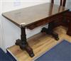 A Victorian carved rosewood library table                                                                                              