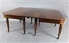 A George IV mahogany extending dining table, W.4ft 8in. H.2ft 5in. Extends to 8ft 8in.                                                 