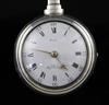 Martin, London, a George III silver pair-cased keywind verge pocket watch, No. 776,                                                    