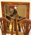 A Victorian rosewood frame wall mirror W.57cm                                                                                          