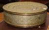 A large Benares brass planter and tray diameter 60cm                                                                                   