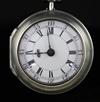 Conyers Dunlop, London, a George III silver pair-cased keywind cylinder pocket watch, No. 3525,                                        