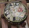 A Victorian mahogany tapestry topped foot stool W.38cm                                                                                 