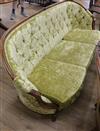 A re-upholstered Edwardian sofa W.180cm                                                                                                