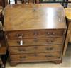 A George III mahogany bureau W.94cm                                                                                                    