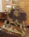 A Louis XV rococo cheval firescreen and a matching curb (2) Screen 66cm                                                                