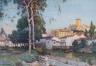 Albert Moulton Foweraker (1873-1942), An Italian riverside palazzo, watercolour, 24 x 34cm                                                                                                                                  