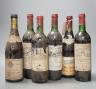 Six various bottles of red wine including two bottles of Château La Lagune 1976 etc.                                                                                                                                        