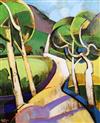 § Geoffrey Key (b. 1941) 'Trees and Shadows' 24 x 20in.                                                                                