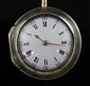 James Wilson, London, a George III silver pair-cased keywind verge pocket watch, No. 8656,                                             