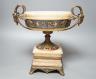 A late 19th century Barbedienne ormolu, champleve enamel and onyx centrepiece 30cm, engraved mark ‘F BARBEDIENNE’                                                                                                           