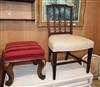 A Victorian dressing stool and a chair stool W. 46cm                                                                                   