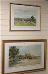 A watercolour by Leopold Rivers (1852-1905) and another unsigned watercolour                                                           