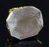 A Victorian pierced gold mounted rock crystal? set fob seal, 32mm.                                                                     