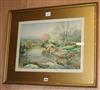 Henry Sylvester Stannard, watercolour, 'Alpines In The Fishpond', signed, 36 x 50cm                                                    