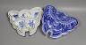A Chinese blue and white butterfly shaped hors d'oeuvres dish(a.f)., 15 cms deep.                                                                                                                                           