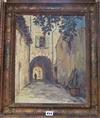 Andre Beronneau, oil on panel, Vieille Rue Grimaud, signed, 40 x 32cm                                                                  