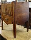 A Georgian mahogany tray top commode W.57cm                                                                                            