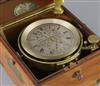 Thomas Mercer of London. A late 19th century 2.5 day marine chronometer, case width 7.25in. depth 7.25in. height 8in.                  