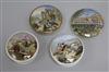 Two Prattware potlids and bases, 'Peace' (219) and 'Walmer Castle' (45) and two other potlids,                                         