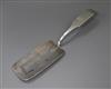 A George III Irish silver fiddle pattern fish slice, James Scott, Dublin, 1807, 29.2cm.                                                