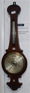 A Victorian rosewood wheel barometer by Steward of Cornhill, London H.103cm                                                            