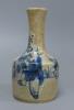 A Chinese blue and white crackle glaze bottle vase, height 15cm                                                                                                                                                             