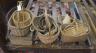 A collection of wicker baskets                                                                                                                                                                                              