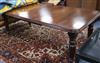 A Victorian style mahogany extending dining table extends to 212 x 112cm                                                               