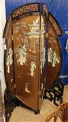 A four fold Oriental screen W.184cm                                                                                                    