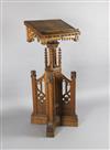 A mid 20th century Gothic revival oak lectern, W.1ft 10.5in. H.4ft 8.5in.                                                              