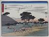 After Hiroshige, an album of 56 woodblock prints including the 53 Stations of the Tokaido, 4th year Taisho period (1916), images 19 x 2