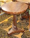 A William IV mahogany occasional table with twist stem Diameter 60cm                                                                   