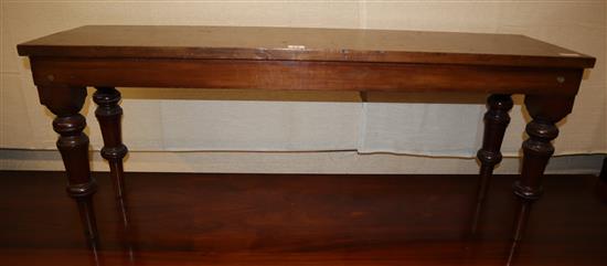 A Victorian mahogany window seat, Width 114cm A Victorian mahogany window seat, Width 114cm