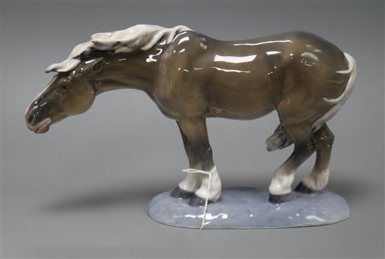 A Royal Copenhagen figure of a horse, model 1392 height 18.5cm