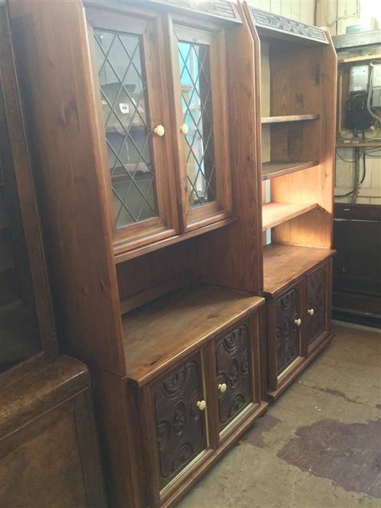 2 carved South  African  bookcases one glazed Sale 