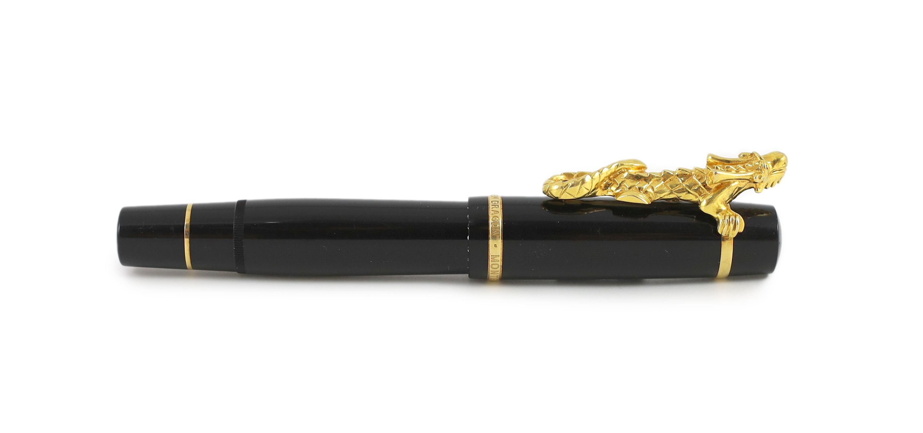 A Mont Blanc Year of the Golden Dragon fountain pen, 13cm
