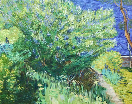 S. Huxley (20th C.) Coastal garden, 28 x 36in. S. Huxley (20th C.) Coastal garden, 28 x 36in.