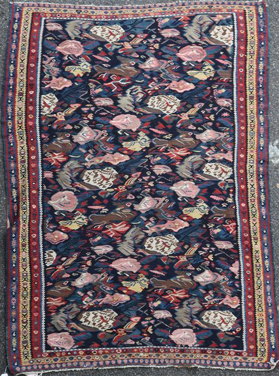 A 19ct century Senneh rug, 6ft 3in by 4ft 5in. A 19ct century Senneh rug, 6ft 3in by 4ft 5in.