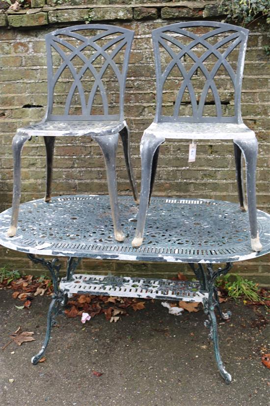 Garden table & 2 chairs Sale 191216 - Lot 901 - - Gorringe's