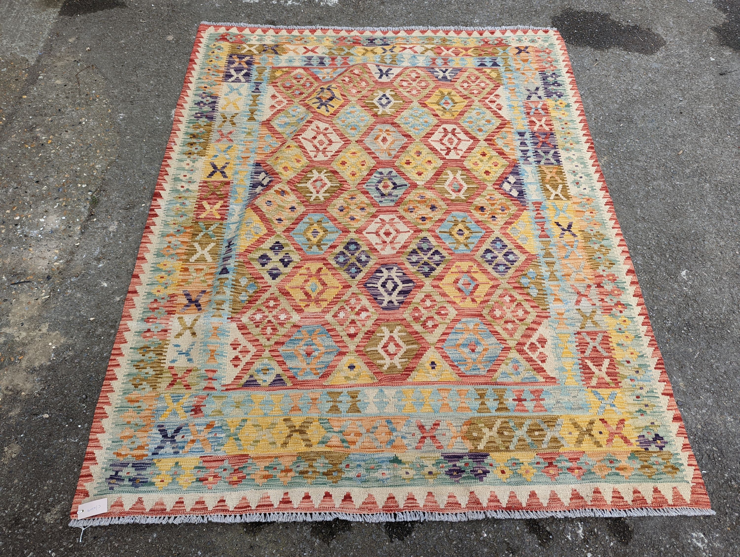 An Anatolian design Kilim carpet, approx. 200 x 160cm