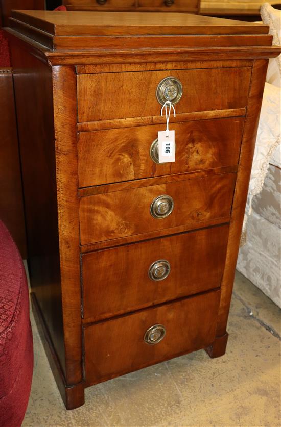 A small mahogany pillar chest, W.53cm, D.44cm, H.95cm A small mahogany pillar chest, W.53cm, D.44cm, H.95cm