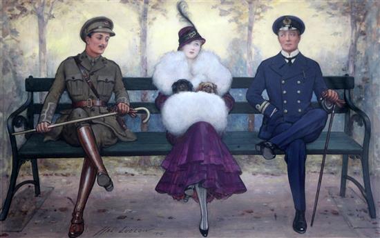 Hal Ludlow (1861-1934) Lucky Dogs 12 x 19.25in. Hal Ludlow (1861-1934) Lucky Dogs 12 x 19.25in.