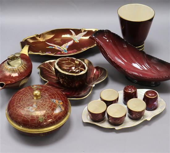 Carlton Ware Rouge Royale pottery