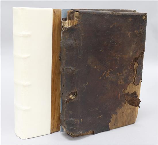 Johannes de Verdena - Sermones dormi Secure de Sanctis, quarto, damp stained throughout, in later oak Johannes de Verdena - Sermones dormi Secure de Sanctis, quarto, damp stained throughout, in later oak