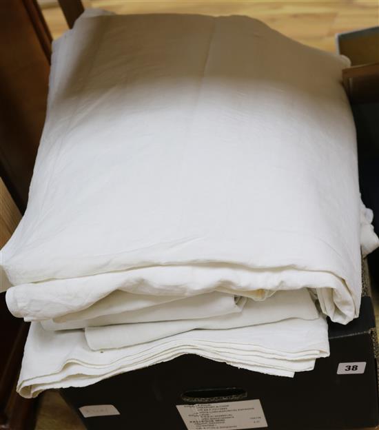 Nine French provincial linen sheets Nine French provincial linen sheets