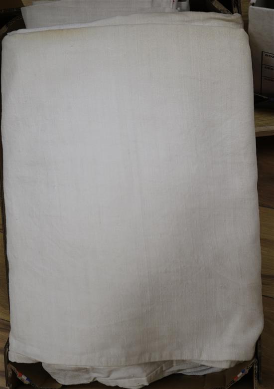 Five coarse French provincial linen sheets Five coarse French provincial linen sheets