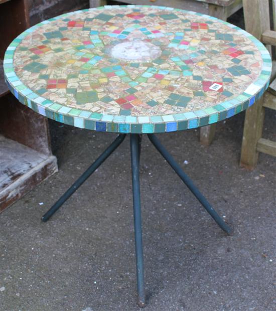 Mosaic circular garden table Sale 090215 - Lot 906 - - Gorringe's