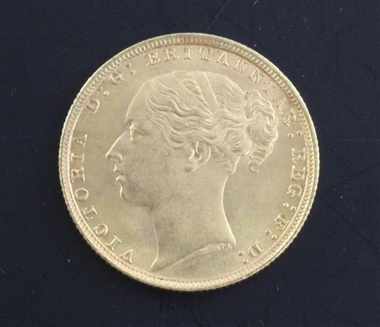 A Victoria gold sovereign 1884, London mint, EF